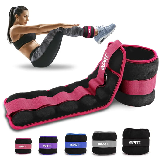 XPRT Fitness Ankle Weights for Women and Men for Exercise Walking Jogging 2lb Pair (1lb each)